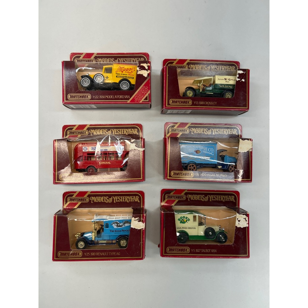 Vintage Matchbox Models of Yesteryear Diecast Vehicles Vans Trucks Lot‎ 1984 NOS